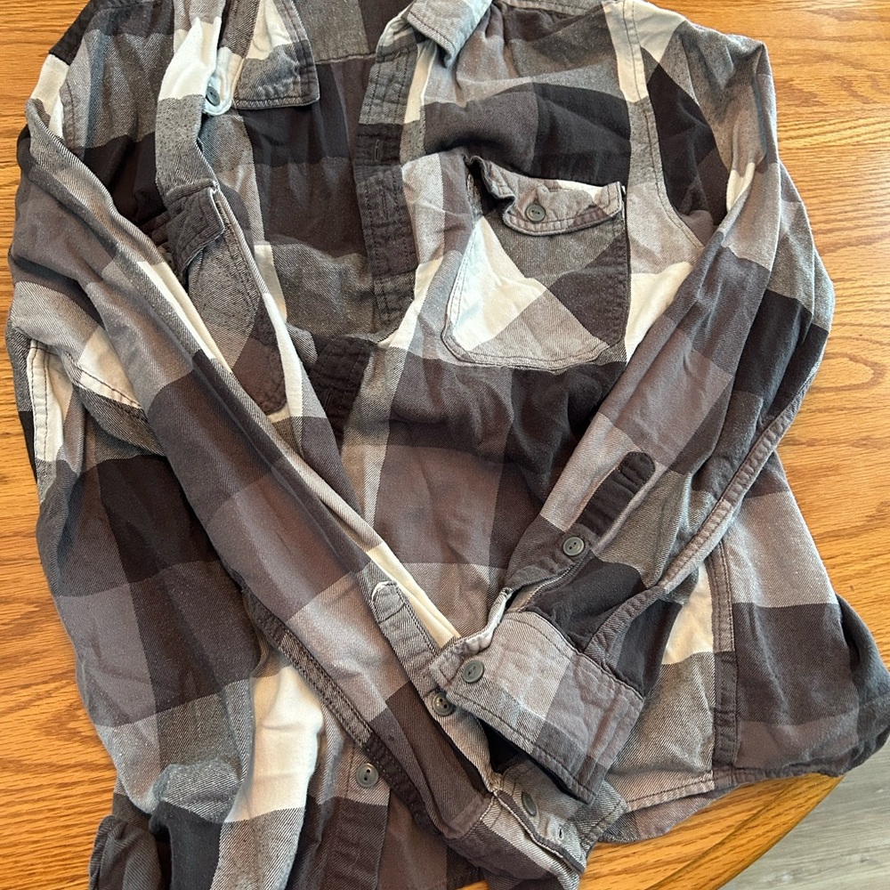 Plaid Button-Up Shirt